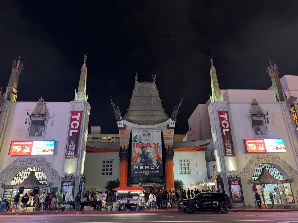 Facade of the Chinese theatre building in Hollywood