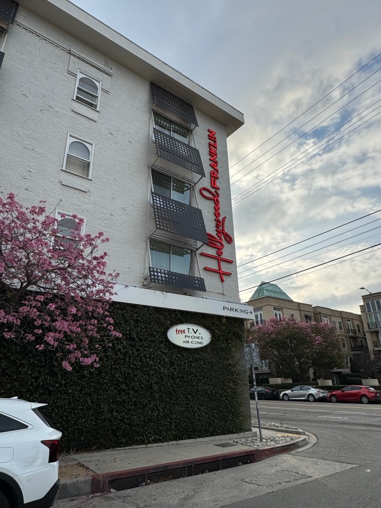 Outside of the Hollywood Franklin hotel building