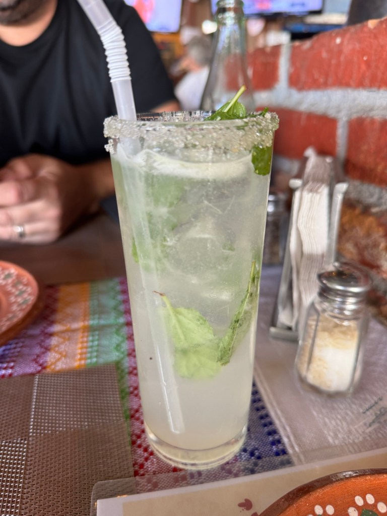 Mojito drink at a Mexican restaurant