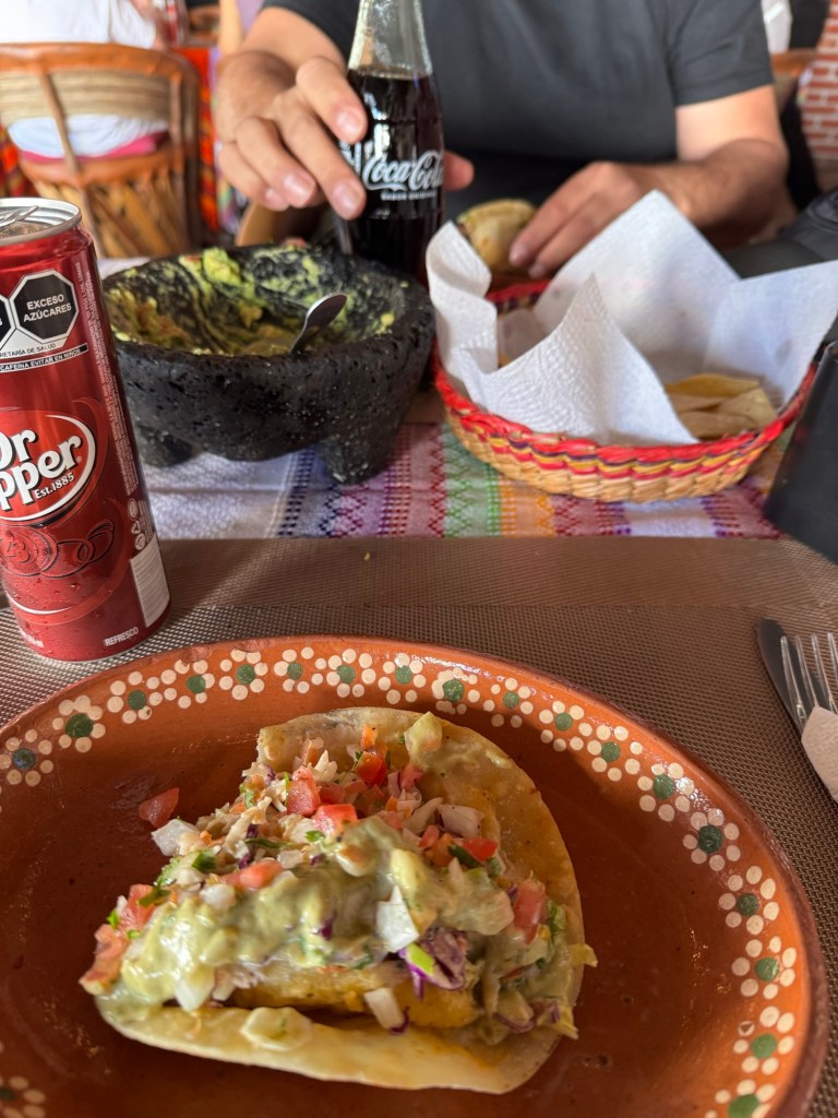 Authentic tacos at a mexican restaurant