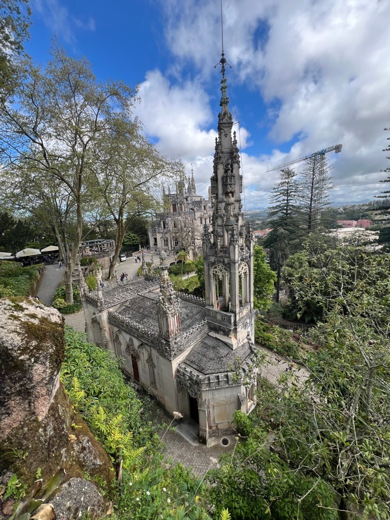 Church on the grounds of Quinta Da Regaleira Palace in Sintra, Portugal