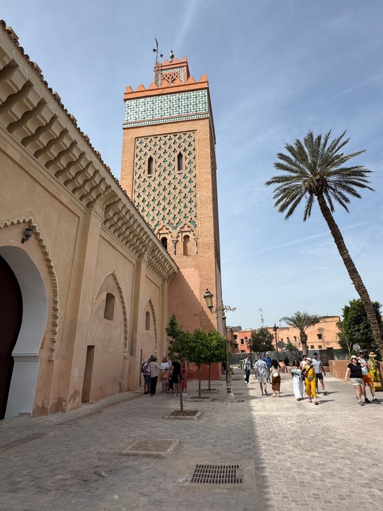 Tower of a mosque building in Marrakech
