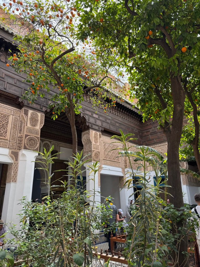 Courtyard with orange trees