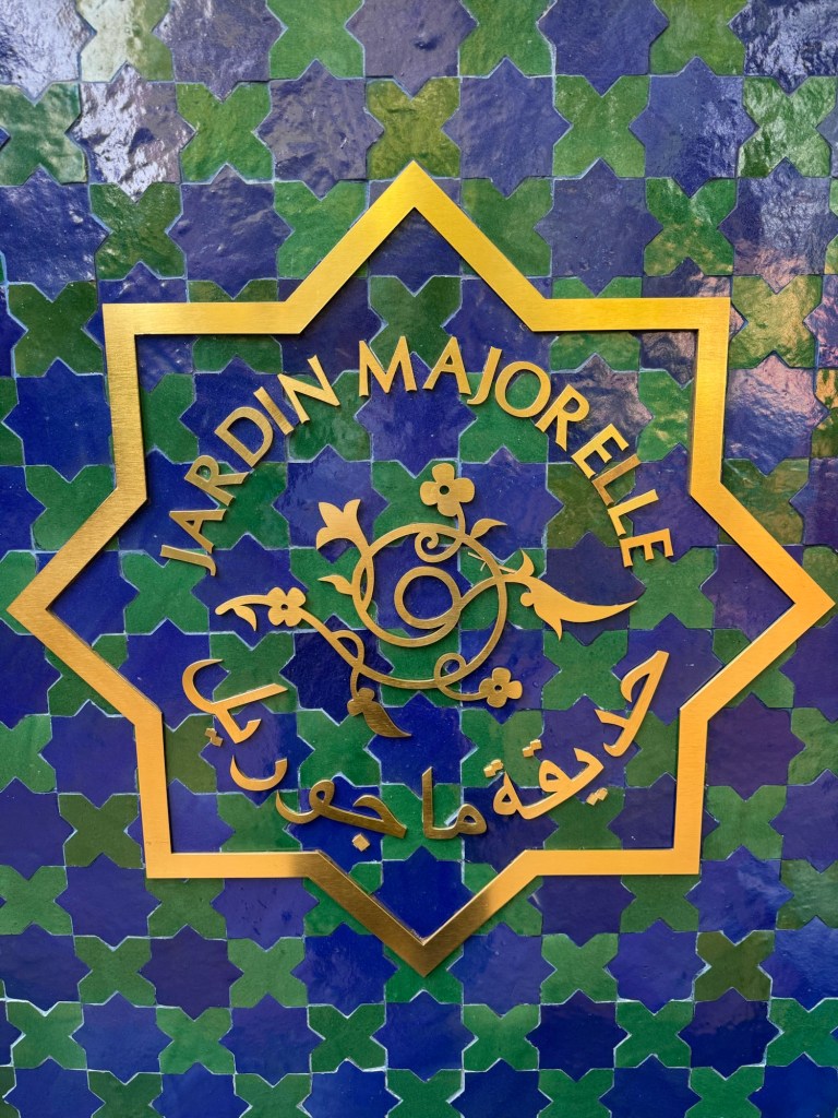 Jardin Marjorelle sign on tile wall